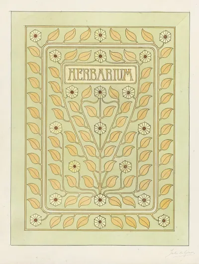 Ontwerp Voor Een Omslag Voor Een Herbarium