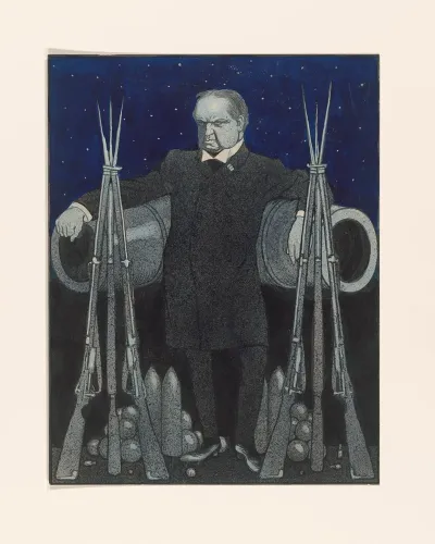 Ontwerp Voor Een Politieke Spotprent Op Abraham Kuyper