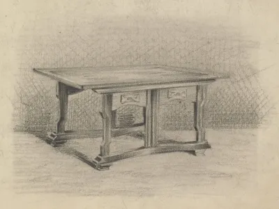 Ontwerp Voor Een Tafel