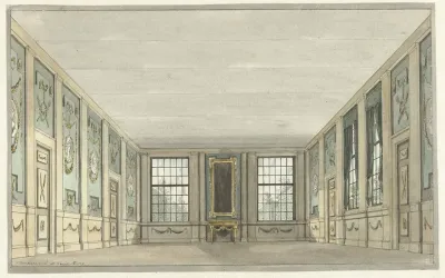Ontwerp Voor Een Toneeldecor Van Een Interieur