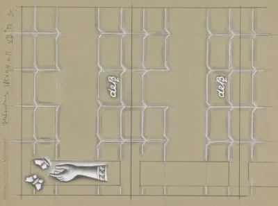 Ontwerp Voor Een Watermerk Van Een Bankbiljet Een Hand Met Twee Vlinders