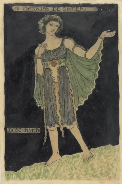 Ontwerp Voor Kostuum Voor Boschnymph