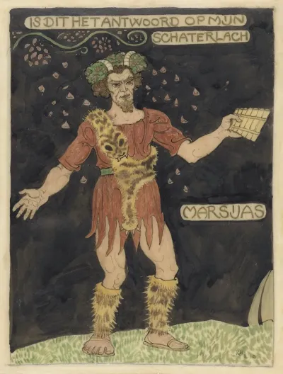 Ontwerp Voor Kostuum Voor Marsyas