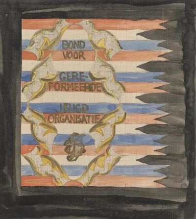 Ontwerp Voor Vaandel Van De Bond Voor Gereformeerde Jeugdorganisatie
