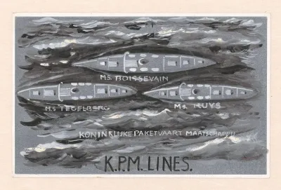 Ontwerp Voor Vignet Van De Koninklijke Paketvaart Maatschappij K P M Lines