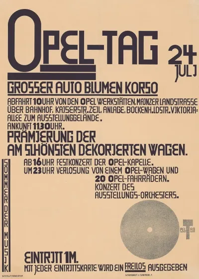 Opel Tag 24 Juli Grosser Auto Blumen Korso