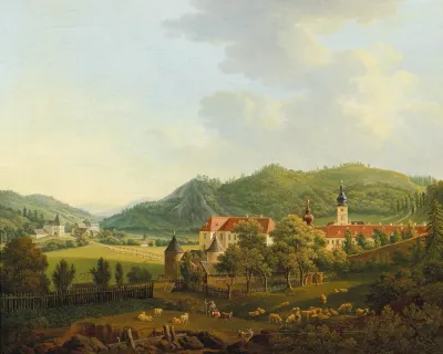 Open Landscape With Monastery