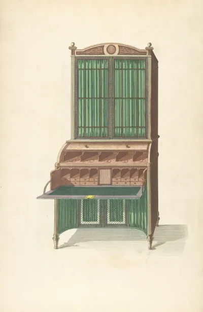 Open Secretary Bookcase