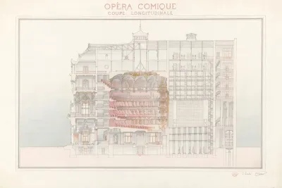 Opera Comique Coupe Longitudinale