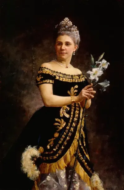Opera Singer Ida Basilier Magelsens Portrait As Philine In Ambroise Thomas Opera Mignon