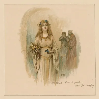 Ophelia There Is Pansies Thats For Thoughts Character In Hamlet