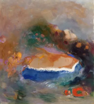 Ophelia With A Blue Wimple In The Water
