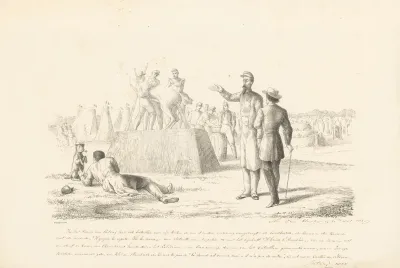Oprichting Van Een Standbeeld In Het Kamp Van Satory