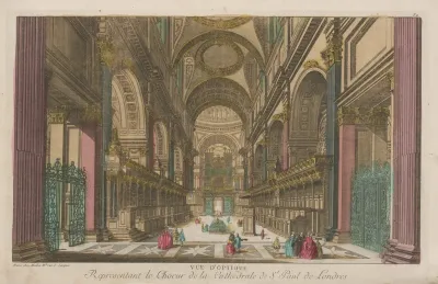 Optical View Representing The Choir Of St Pauls Cathedral In London
