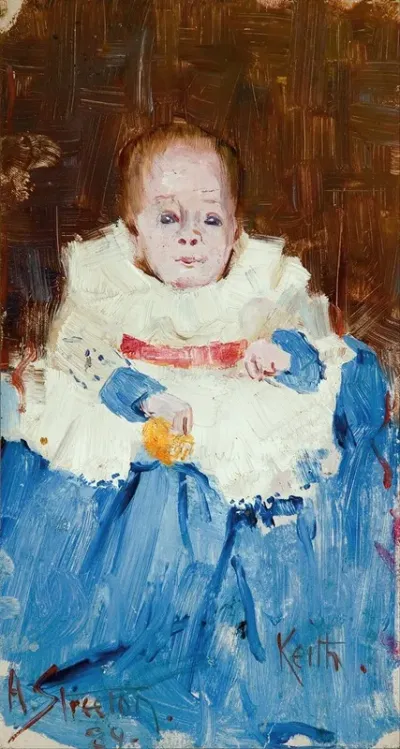 Orange Blue And White Portrait Of Keith