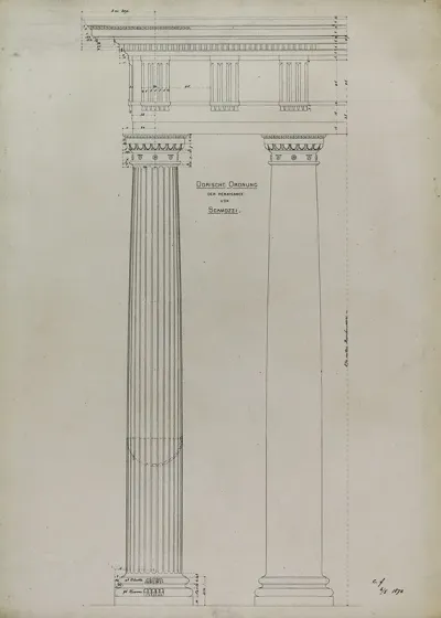 Orders Of Architecture Renaissance Doric Order From Vincenzo Scamozzi Elevation