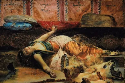 Oriental Dancer With A Tambourine