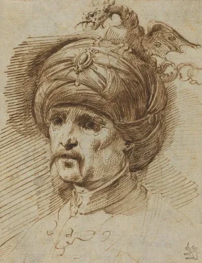 Oriental In A Fantastic Headdress