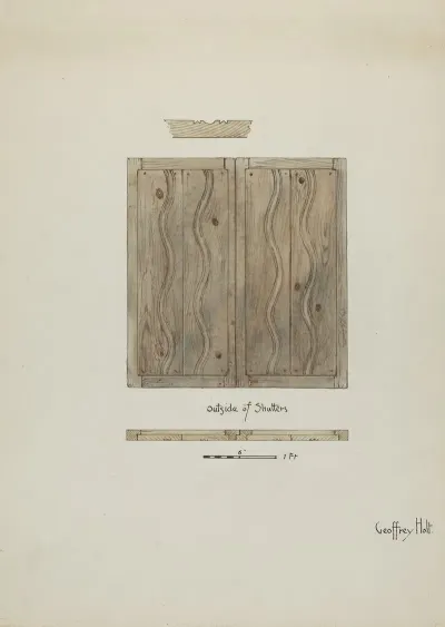 Original Wooden Shutters From Monastery