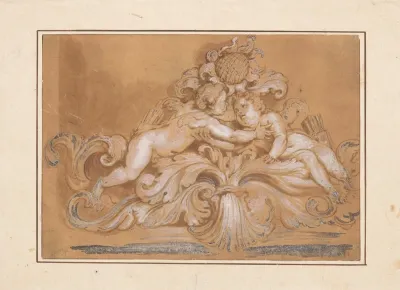 Ornament Met Twee Putti