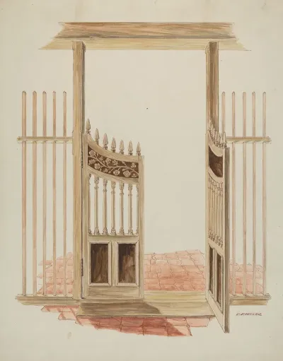 Ornamental Gate To Nave Of Church