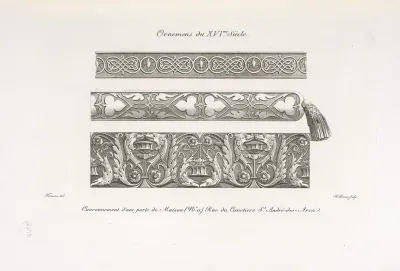 Ornemens Du Xvime Siecle Couronnement Dune Porte De Maison No 11 Rue Du Cimetiere St Andre Des Arcs
