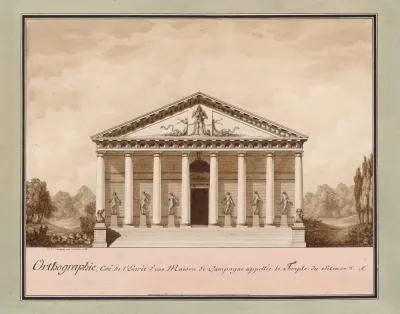 Orthographie Cote De Lentree Dune Maison De Campagne Appellee Le Temple Du Silence