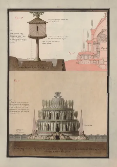 Orthographie De La Sepulture Des Plus Illustres Et Savans Hommes Dans Le Bois Au Nord Est De La Hay Et Pres Le Voorhout