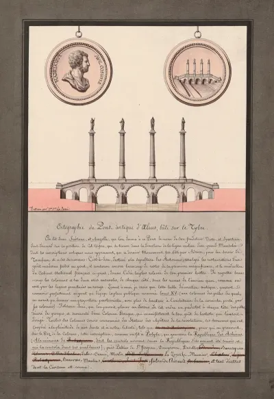 Orthographie Du Pont Antique Doelius Bati Sur Le Tybre