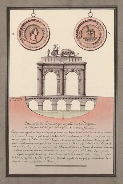 Orthographie Dun Pont Antique Appelle Pont Dauguste Que Lon Place Sur Le Tybre