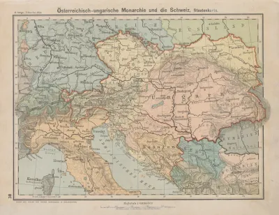 Osterreichisch Ungarische Monarchie Und Die Schweiz Staatenkarte