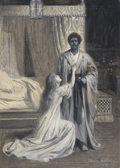 Othello V 2 At The Shaftesbury Theatre Tita Brand Desdemona Hubert Carter Othello