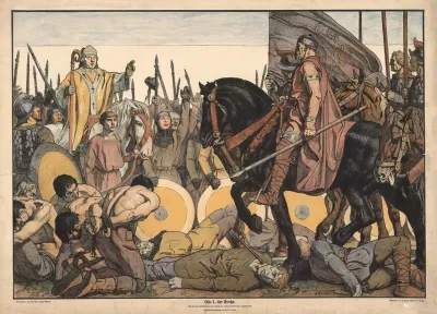 Otto I Der Grosse Otto Wird Nach Der Schlacht Auf Dem Leckfelde Als Vater Des Vaterlandes Begrusst 955