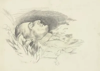 Otto Kuchler Auf Dem Totenbett Von Rechts