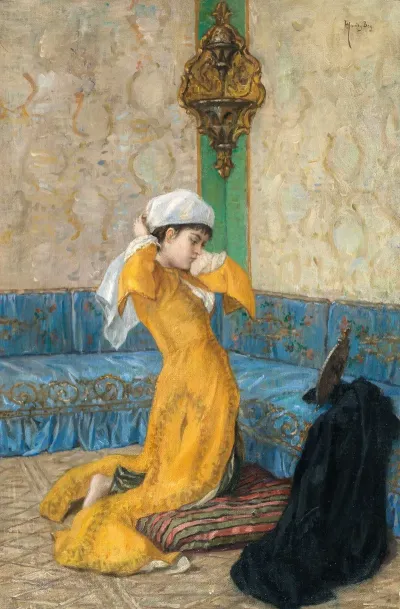 Ottoman Lady Preparing For An Outing