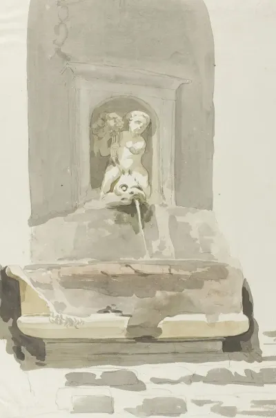 Oude Sarcofaag Als Fontein In Messina 2