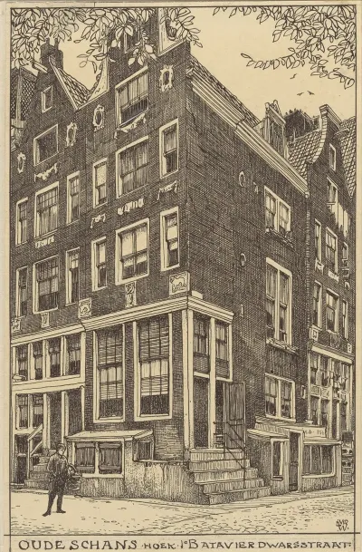 Oude Schans Hoek 1ste Batavier Dwarsstraat Te Amsterdam