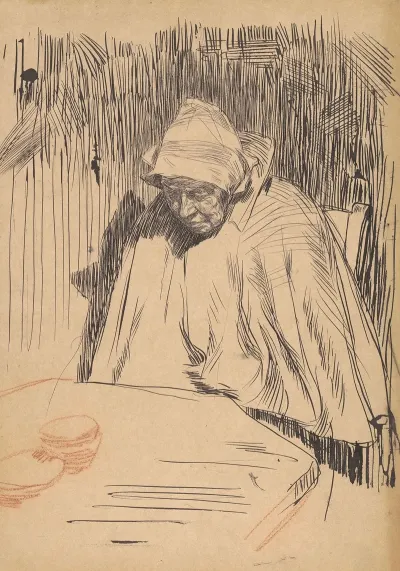 Oude Vrouw Aan Tafel Malle Teun