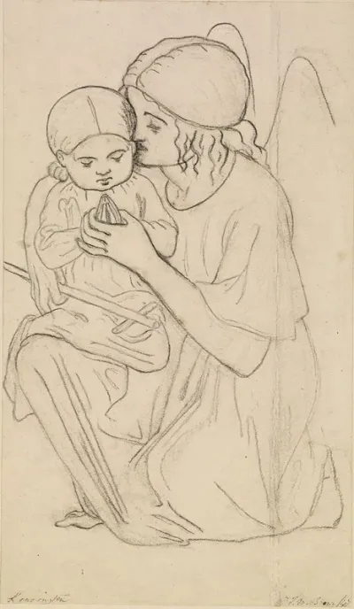 Our Ladye Of Good Children Angel Holding A Child