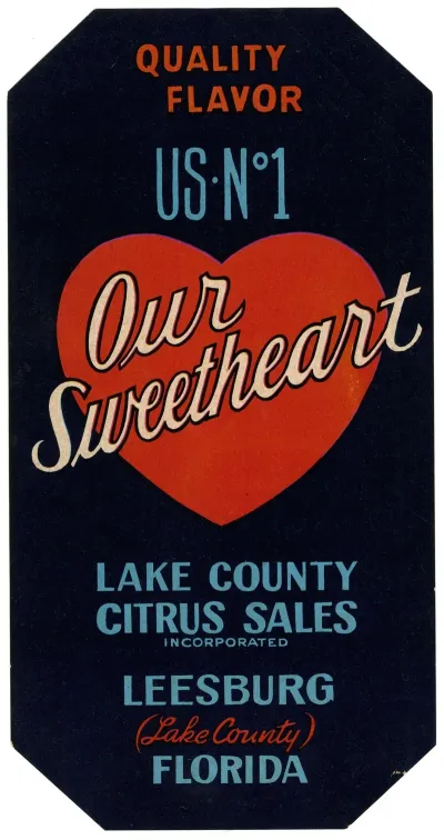 Our Sweetheart Black Label Citrus Label