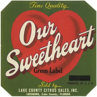 Our Sweetheart Green Label Citrus Label 2