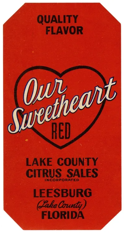 Our Sweetheart Red Label Citrus Label