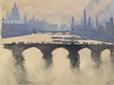 Out Of My London Window Dome And Spires And Chimneys Mist And Smoke