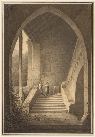 Outer Staircase Of A Gothic Ruin