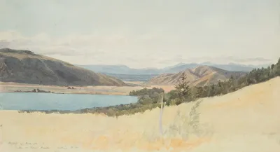 Outlet Of Rotoiti And Valley Of The Upper Buller Looking N W