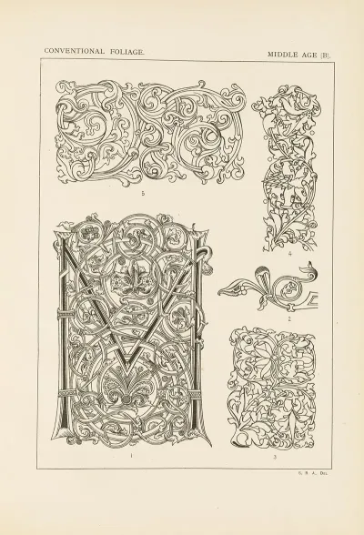Outlines Of Ornament In The Leading Styles Pl 54