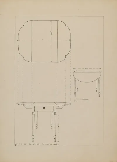 Oval Table Drop Leaf