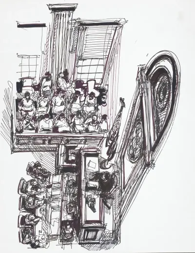 Overhead View Of Courtroom 2