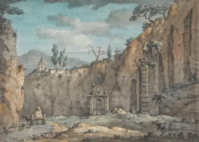 Oxcart In The Grotto At Posillipo
