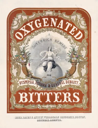 Oxygenated Bitters A Sovereign Remedy For Fever Ague Dyspepsia Asthma General Debility
